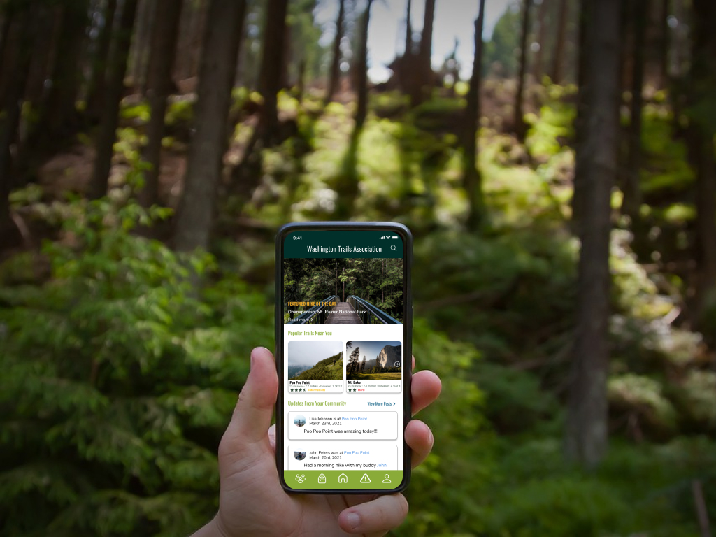 WTA Hiking App Redesign